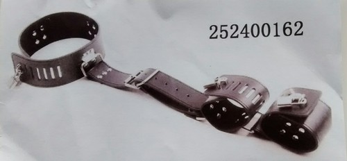 Faux leather locking neck - faux,