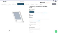 Velux Solar Blackout Blind DSL P10, 410, 3  4576 S (Light Blue) - (3 Available)
