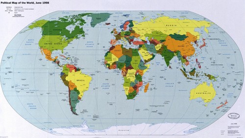 Map the world poster print - the,