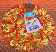 Topsy-Turvy ' Palmera Jiji Dolls ' West Indies Ethnic Rag Doll Hand Crafted VGC