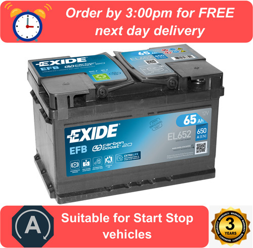 El652 exide efb car battery - efb,