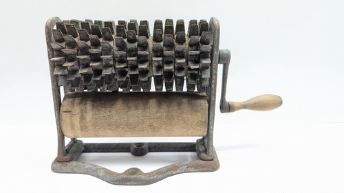 Antique wood metal - metal, crank