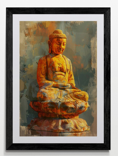 Buddha framed canvas picture - framed,