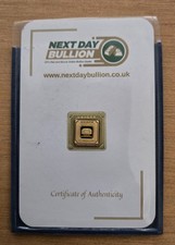 Certified 1g Geiger 24ct Gold Bar 24k