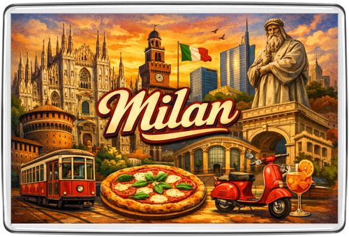 Milan italy skyline fridge - italy,