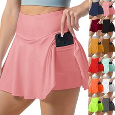 Womens Plain Sports Skorts Gym