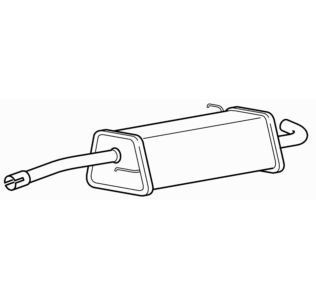 Rear exhaust silencer back - exhaust,
