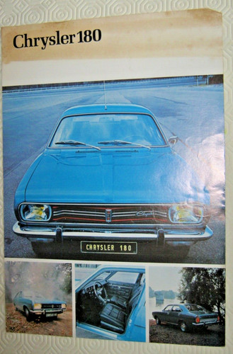 Chrysler 180 brochure - chrysler, brochure.