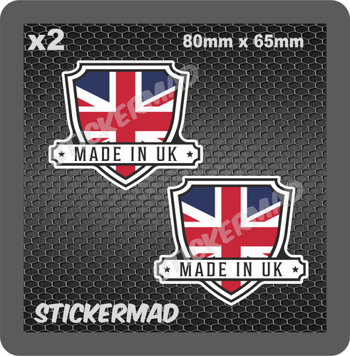 Made shield stickers - x2,