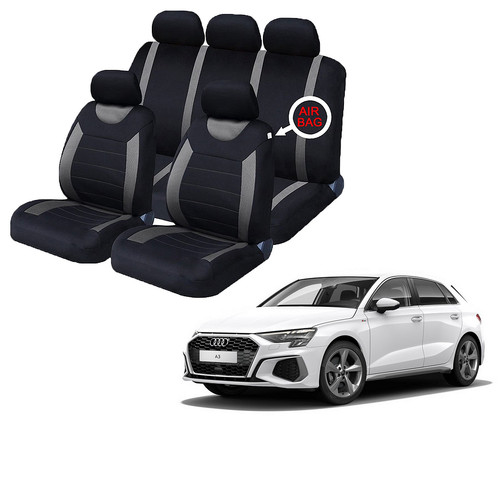 For audi black grey - black,