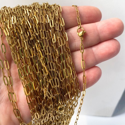 Paperclip link chain - 18",