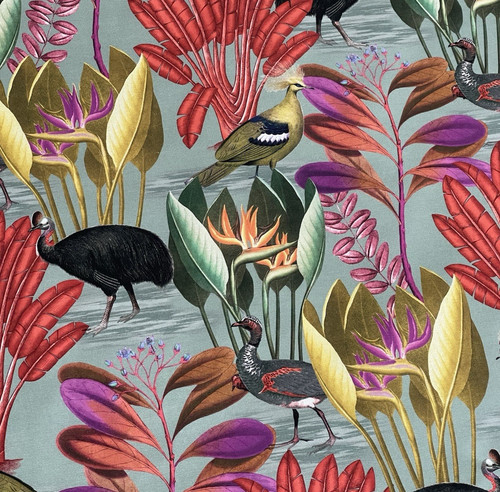 Tropical printed cotton fabric - tropical,