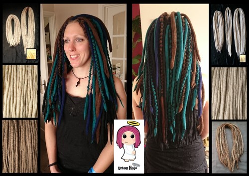 Wool roving blonde - blonde, dreadlocks