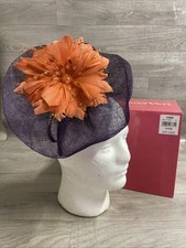 Jaques Vert Fascinator Purple/Orange Floral Head Band With Box Wedding Races