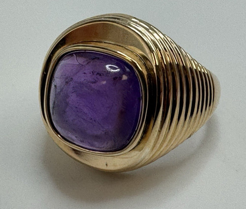 14ct gold cabochon - cabochon, amethyst