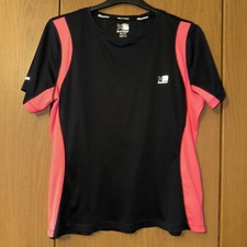 Ladies Karrimor Run Black And Pink Short Sleeved Running Top Size 18