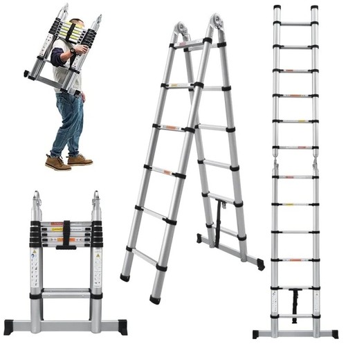 Aluminum telescopic ladder - telescopic, a