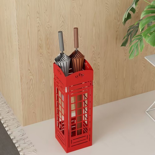 Red iron umbrella - iron,