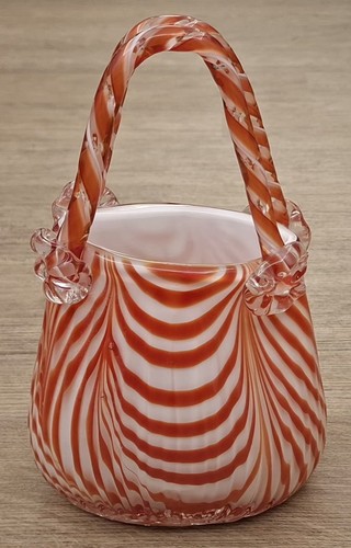Red white swirl art glass - swirl,