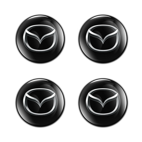 Mazda glossy stickers 4pcs - mazda,