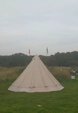 4m Canvas Bell Tent (Tipi, TeePee) With Log Burner Stove Hole (WEIGHT App. 40KG)