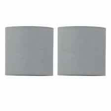 Set of 2 Modern Grey Cotton 15cm Table Lamp Shade Lightshades