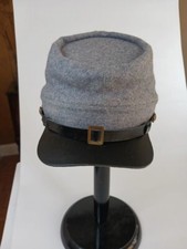 American civil war confederate grey wool reenactment Kepi