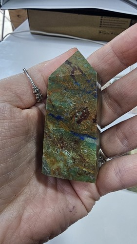 Chrysocolla crystal point - chrysocolla,