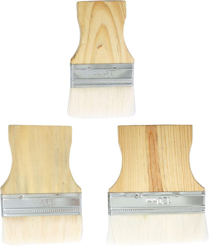 3pc flat paddle paint brush - paddle,
