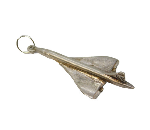Sterling silver concorde jet - silver,