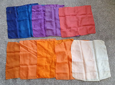 JOB LOT BUNDLE OF SILK HANKIES - Ten 12 Inch Silks for Magic Tricks