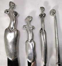 JOB LOT 4 VINTAGE CARROL BOYES CUTLERY WOMAN FEMALE ETC STAMPED DAMAGED SEE DESC