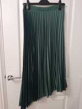 Zara teal green pleated slirt