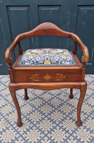 Victorian mahgoany piano - victorian, stool