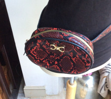 Women’s Topshop Red Black snakeskin pattern Bum Bag Fanny Pack - Adjustable Size