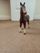 Porcelain bay horse - , figurine
