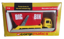 CORGI MATICS MERCEDES LOADLUGGER SKIP BIG BIN DUMPSTER 1119  VINTAGE 1983 BOXED 