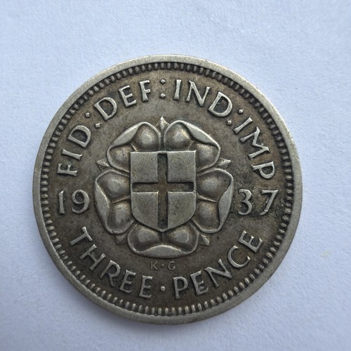 1937 three pence george - george, 0.5