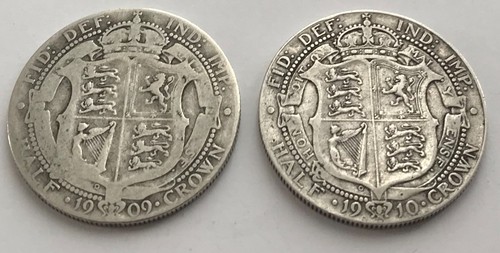 Silver half crowns - -, king