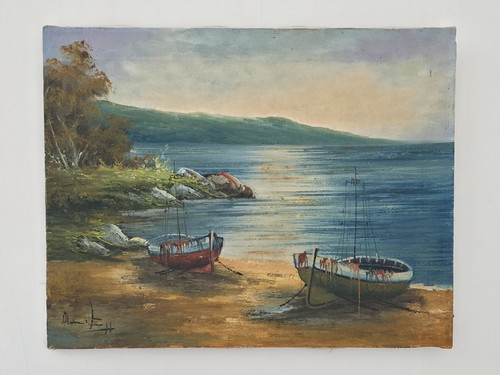 Antique coastal seascape - coastal,