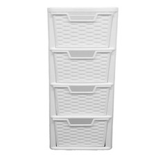 Large 4 Drawer Plastic Storage