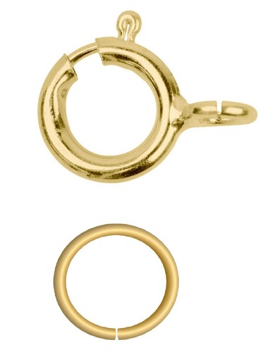 9ct gold 5mm bolt - 5mm, heavy