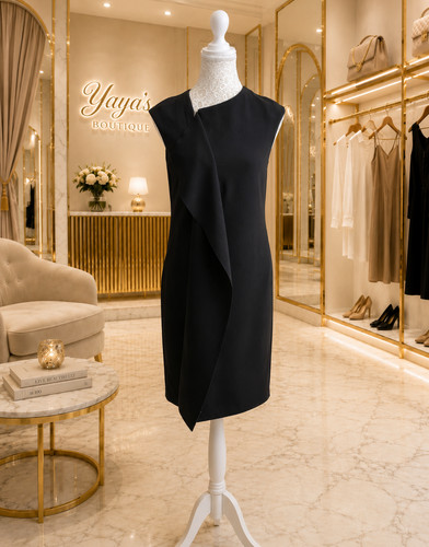 Reiss black asymmetric drape - reiss,