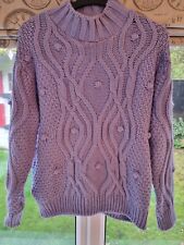 Next Lipsy Lilac Cable Knit Jumper Top Size 8 Gorgeous Worn Once