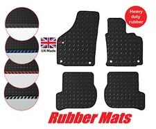 Tailored Car 3mm Rubber Mats to fit  VW Golf MK5 2004 to 2008 4 Oval Clips