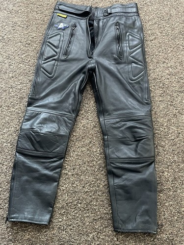 Black leather motorbike - black,