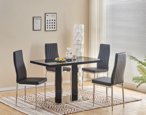 Dining table set - table, black