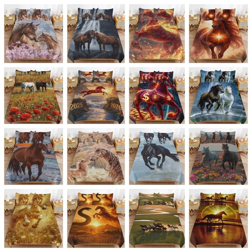 Horse printed soft duvet - 3d,