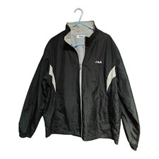 Fila Vintage Lightweight Windbreaker Track Jacket. Lined Large Pit To Pit 23" 
