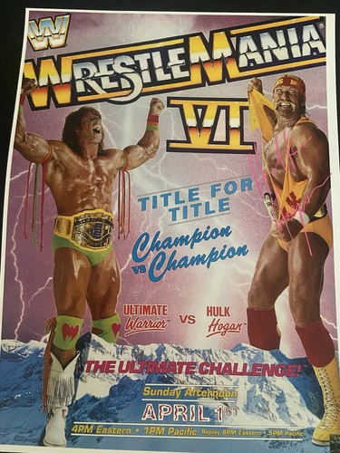 Hulk hogan signed wrestlemania - hogan,